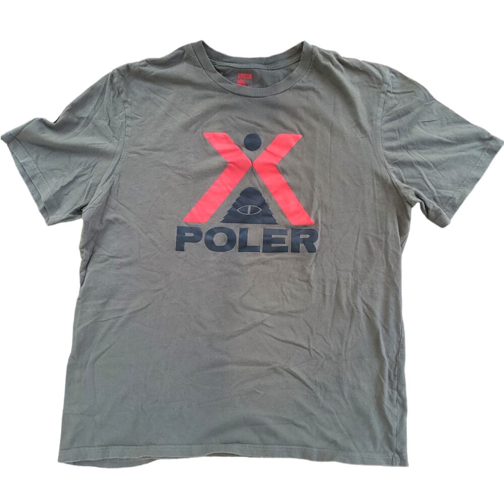 Poler | Army Green Poler Logo T-Shirt | Size XL